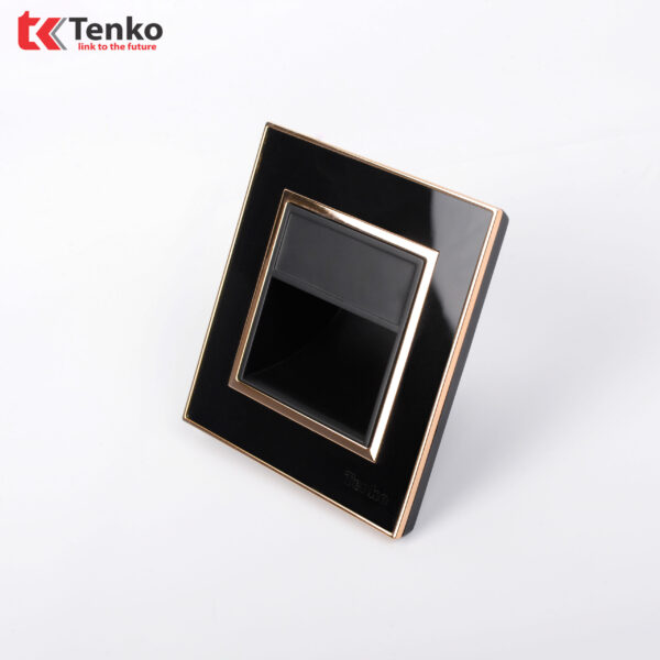 Đèn LED Âm Tường Mặt Nhựa Đen Viền Vàng Tenko TK-F66-93