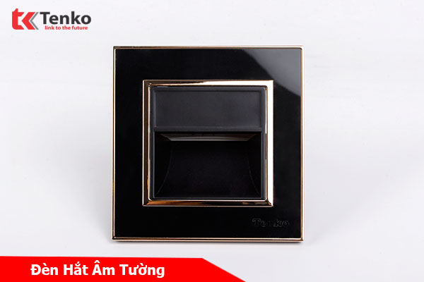 Đèn LED Âm Tường Mặt Nhựa Đen Viền Vàng Tenko TK-F66-93