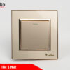 công tắc 1 nút nhựa vàng viền vàng