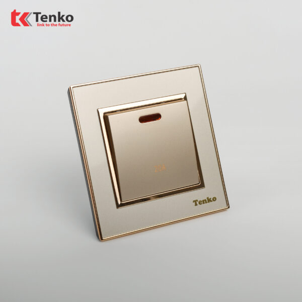 Công Tắc Công Suất Cao 20A Mặt Nhựa Vàng Tenko TK-F66-87