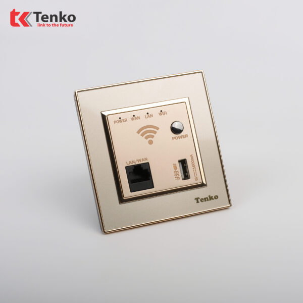 Ổ Wifi Âm Tường Mặt Nhựa Vàng Tenko TK-F66-69