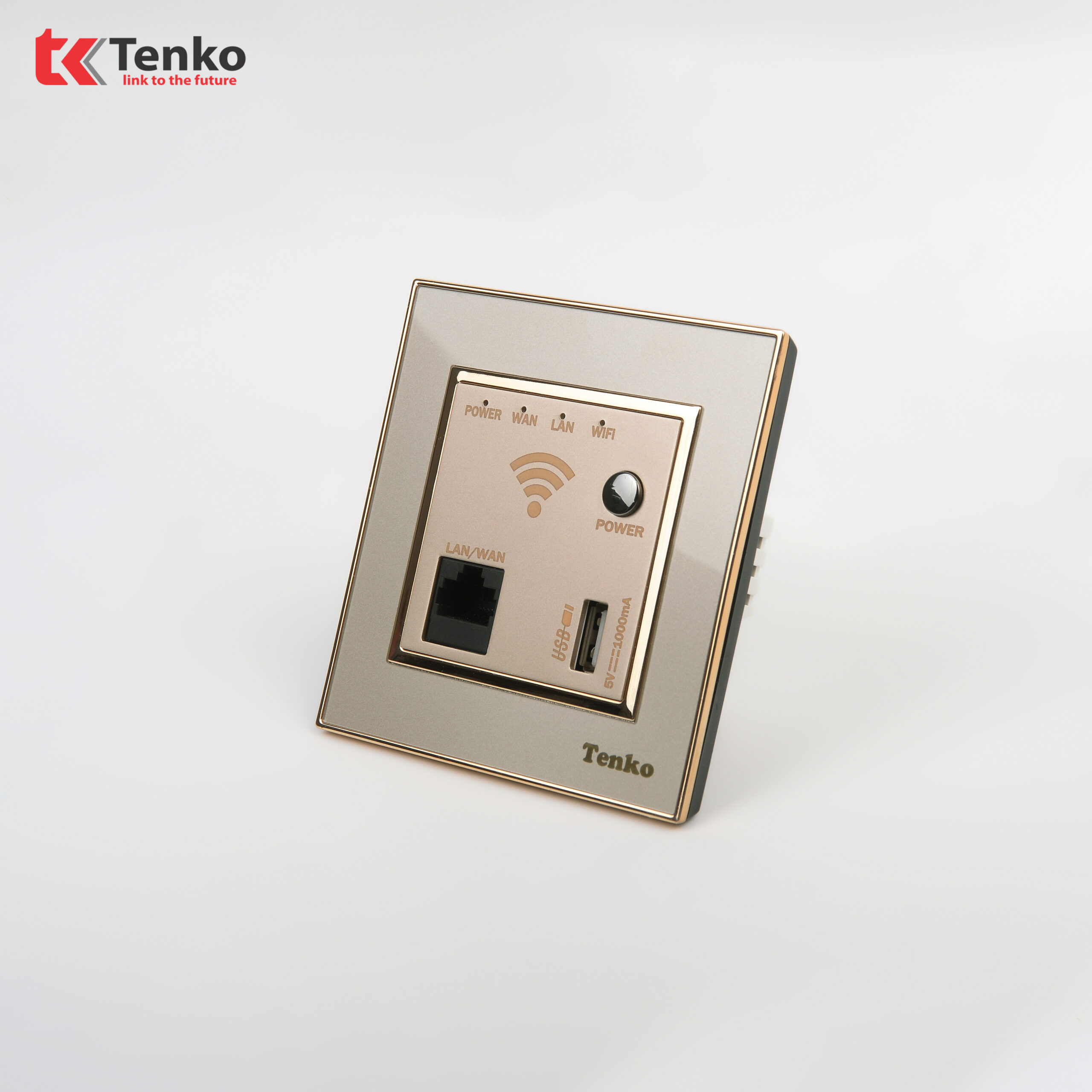 Ổ Wifi Âm Tường Mặt Nhựa Vàng Tenko TK-F66-69