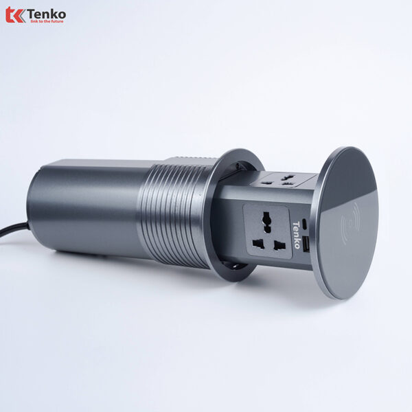 Ổ Điện Âm Bàn Đảo Bếp Chính Hãng Tenko TK-HX10 Ghi Xám