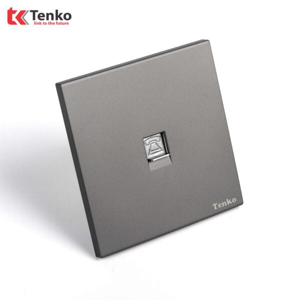 Ổ Cắm Mạng LAN Tràn Viền Nhựa Cao Cấp Màu Xám Chính Hãng Tenko TK-T8-50