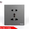 Ổ Cắm Đôi 3 Chấu Tràn Viền Tenko