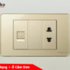 Ổ cắm mạng + ổ cắm đơn TK-C9-076