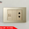 Ổ mạng LAN + ổ 2 chấu