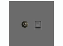 Ổ Cắm Mạng LAN + Tivi Tràn Viền Nhựa Cao Cấp Màu Xám Chính Hãng Tenko TK-T8-51