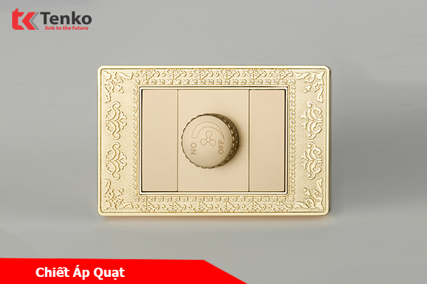 Chiết Áp Quạt Mặt Hoa Văn Đồng Nguyên Khối Tenko TK-C8-086