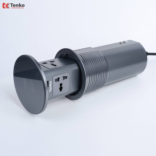 Ổ Điện Âm Bàn Đảo Bếp Chính Hãng Tenko TK-HX10 Ghi Xám