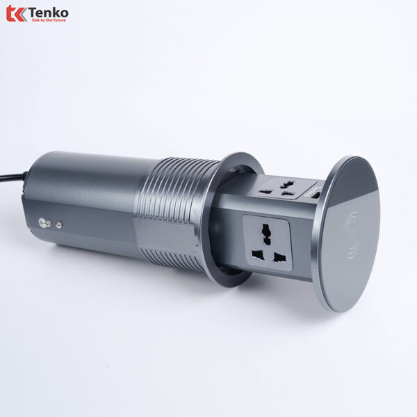 Ổ Điện Âm Bàn Đảo Bếp Chính Hãng Tenko TK-HX10 Ghi Xám