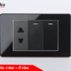 Công tắc 2 nút + ổ cắm TK-C26-027