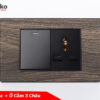 Công tắc + ổ cắm 3 chấu TK-C6A-039