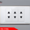 Ổ cắm 2 chấu TK-C18W-020