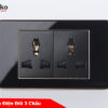 Ổ cắm điện đôi 3 chấu TK-C26-050