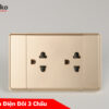 Ổ Cắm Điện Đôi 3 Chấu TK-C1
