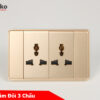 Ổ Cắm Đôi 3 Chấu TK-C1