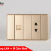 Ổ Cắm Mạng LAN + Ổ Cắm Đơn TK-C1