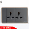 Ổ cắm đôi 3 chấu C1
