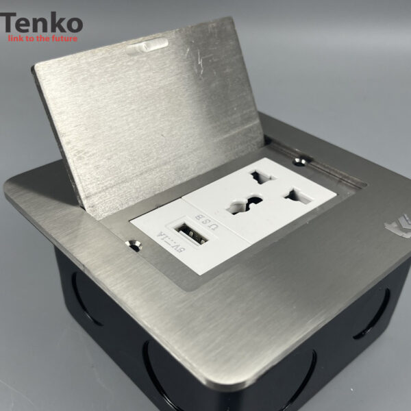 Ổ Cắm Điện Âm Sàn Kèm Cổng USB Chính Hãng Tenko TK-DS11-24