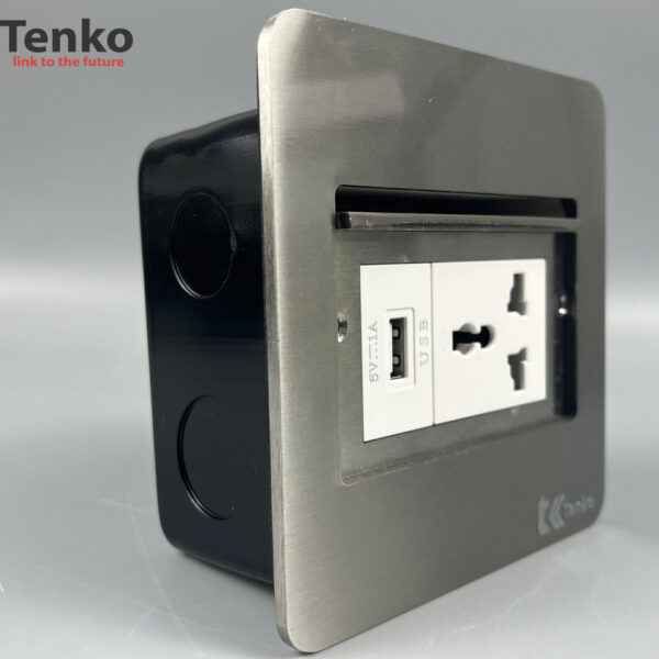 Ổ Cắm Điện Âm Sàn Kèm Cổng USB Chính Hãng Tenko TK-DS11-24