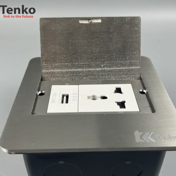 Ổ Cắm Điện Âm Sàn Kèm Cổng USB Chính Hãng Tenko TK-DS11-24