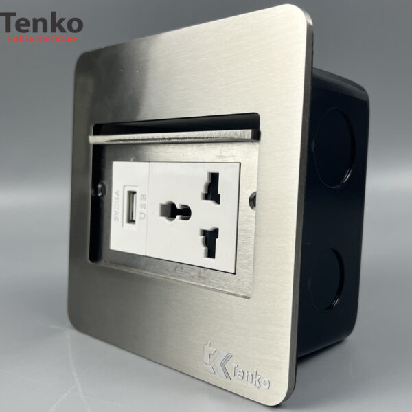 Ổ Cắm Điện Âm Sàn Kèm Cổng USB Chính Hãng Tenko TK-DS11-24