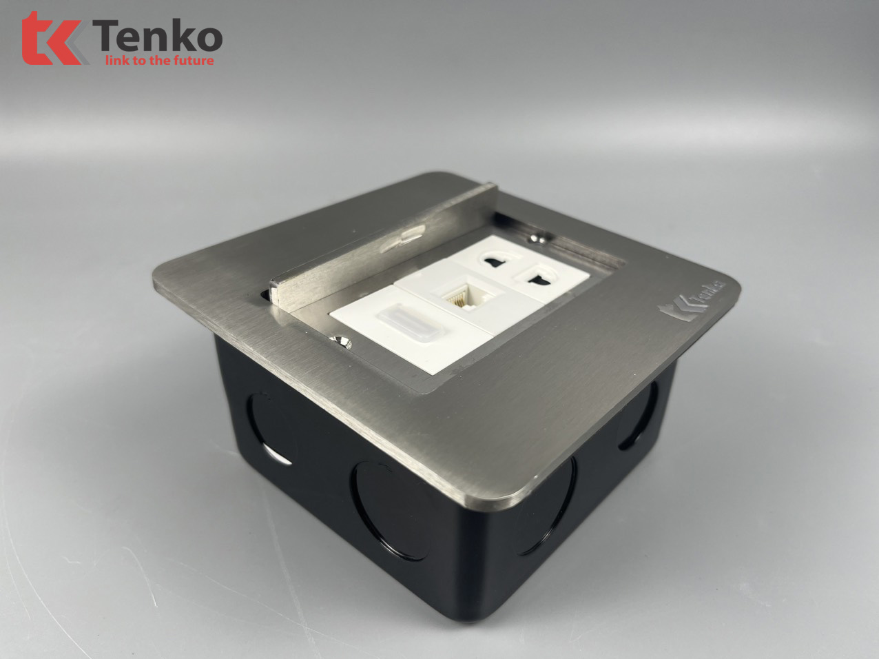 Ổ Cắm Điện Âm Sàn Kèm Mạng LAN (RJ45) Và HDMI Tenko TK-DS11-03