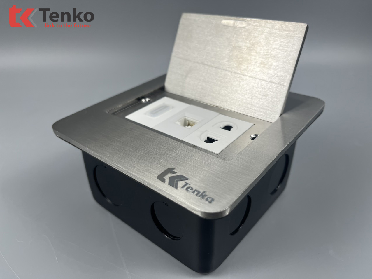Ổ Cắm Điện Âm Sàn Kèm Mạng LAN (RJ45) Và HDMI Tenko TK-DS11-03