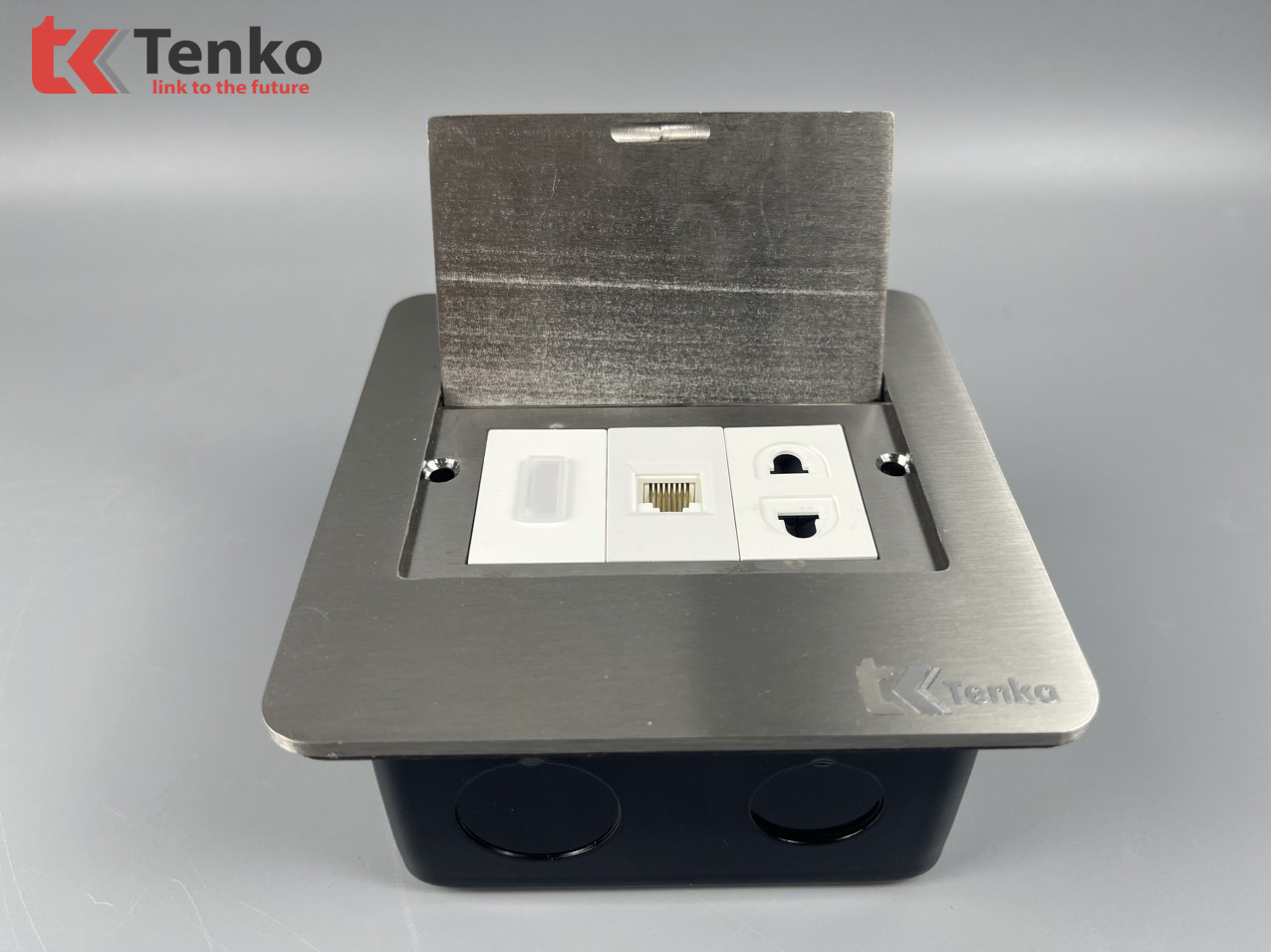 Ổ Cắm Điện Âm Sàn Kèm Mạng LAN (RJ45) Và HDMI Tenko TK-DS11-03