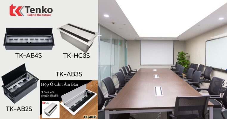 Ổ Cắm Điện Âm Bàn Văn Phòng Box Nhôm Nhiều Kích Thước