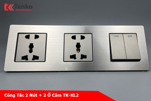 Ổ Cắm Đôi, Công Tắc Âm Tường 3 Module TK-KL3