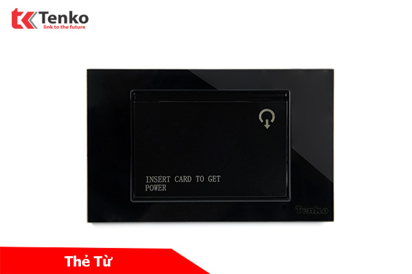 Công Tắc Thẻ Từ Mặt Kính Cường Lực TK-C18-099 Màu Đen