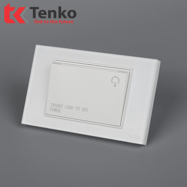 Công Tắc Thẻ Từ Mặt Kính Cường Lực TK-C18-099 Màu Trắng