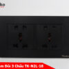 Ổ Cắm Đôi 3 Chấu TK-N2L-18