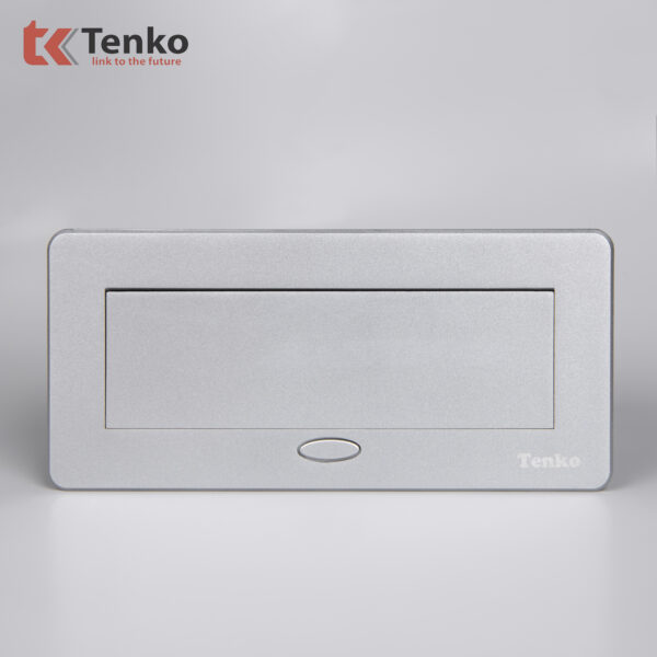Hộp Ổ Cắm Điện Âm Bàn Họp Desktop Socket Chính hãng TENKO TK-AS06DN-07 Màu Bạc