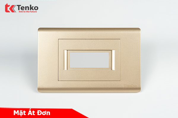 Mặt Át Đơn + Gông  Cao Cấp TENKO TK-C25-AD – Mặt Nhựa PC Vàng