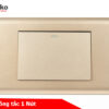 Công Tắc Chống Cháy Cao Cấp TENKO TK-C25-01 – Mặt Nhựa PC Vàng