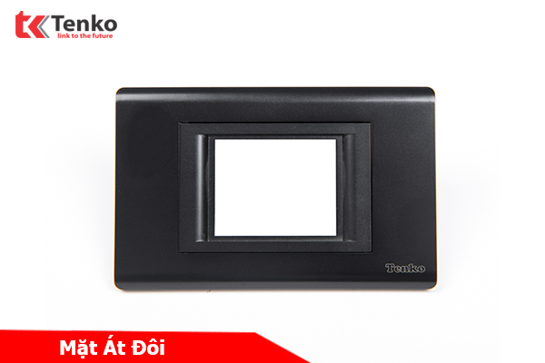 Mặt Át Đôi + Gông Cao Cấp Chống Cháy TENKO TK-C25-B-AĐ – Mặt Nhựa PC Đen