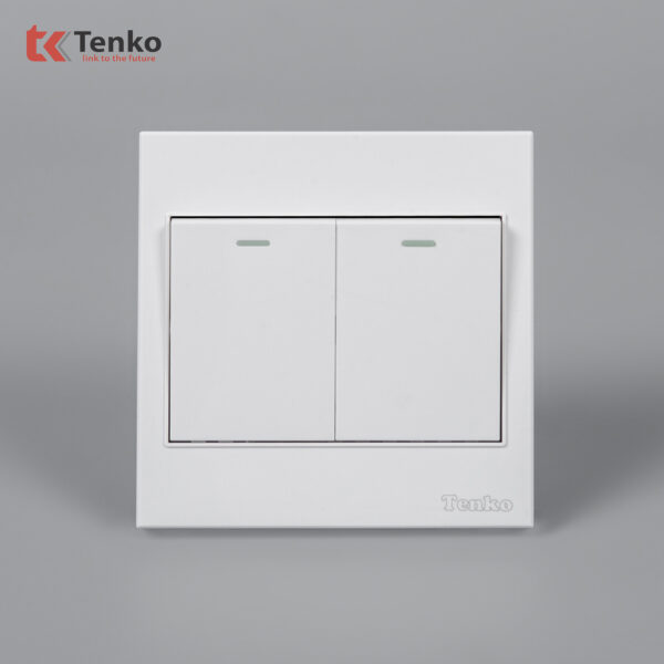 Công Tắc 2 Nút Mặt Nhựa ABS Tenko TK-V1-02 – Giải Pháp Điều Khiển Điện Hiện Đại, Bền Bỉ