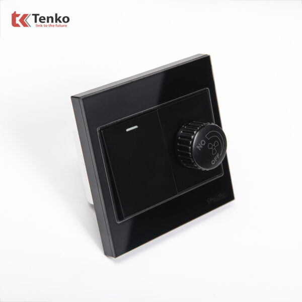 Chiết Áp Quạt+Công Tắc Mặt Kính Cường Lực Tenko TK-V18-087 – Giải Pháp Điều Khiển Điện Hiện Đại, Bền Bỉ