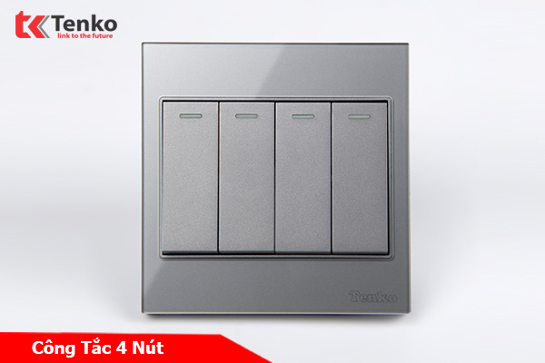 Công Tắc 4 Nút Kính Cường Lực Tenko TK-V18-04 – Giải Pháp Điều Khiển Điện Hiện Đại, Bền Bỉ