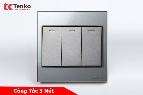Công Tắc 3 Nút Mặt Kính Cường Lực Tenko TK-V18-03 – Giải Pháp Điều Khiển Điện Hiện Đại, Bền Bỉ