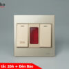 Công Tắc 20A + Đèn Báo Mặt Kính Cường Lực Tenko TK-V18-081 Màu Vàng – Giải Pháp Điều Khiển Điện Hiện Đại, Bền Bỉ