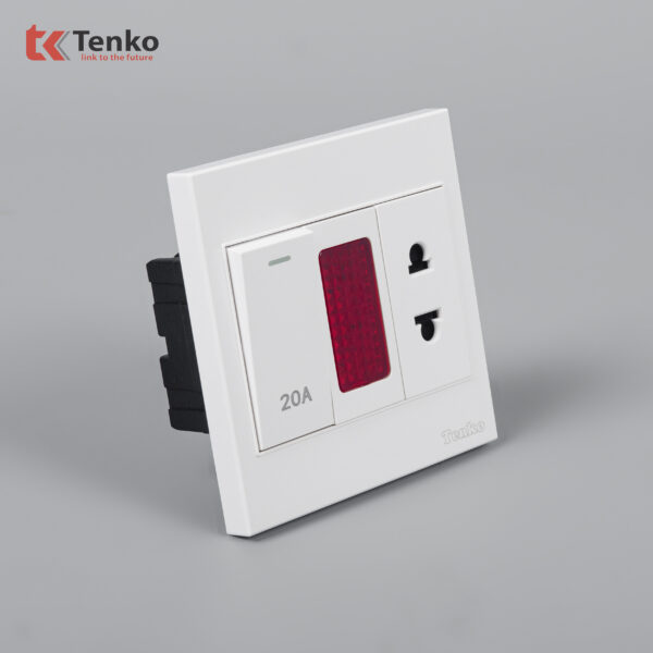 Công Tắc 20A Công Suất Cao Cho Bình Nóng Lạnh Điều Hoà Mặt Nhựa ABS Tenko TK-V1-080 – Giải Pháp Điều Khiển Điện Hiện Đại, Bền Bỉ