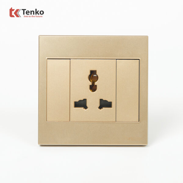 Ổ Cắm 3 Chấu Mặt Nhựa ABS Tenko TK-V1-051 Màu Vàng – Giải Pháp Điều Khiển Điện Hiện Đại, Bền Bỉ