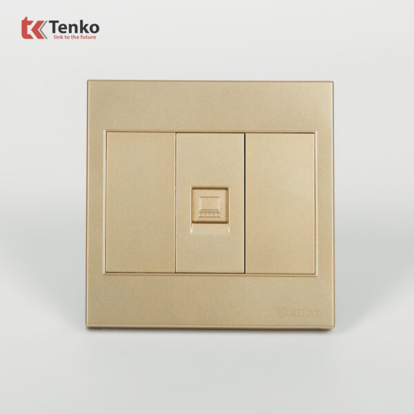 Ổ Cắm Mạng LAN (RJ45) Mặt Nhựa ABS Tenko TK-V1-073 Màu Vàng– Giải Pháp Điều Khiển Điện Hiện Đại, Bền Bỉ