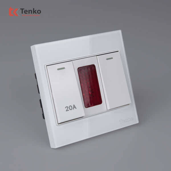 Công Tắc Đơn Và Công Tắc 20A Kính Cường Lực Tenko TK-V18-081 – Giải Pháp Điều Khiển Điện Hiện Đại, Bền Bỉ