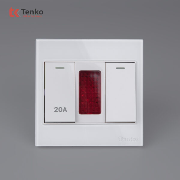 Công Tắc Đơn Và Công Tắc 20A Kính Cường Lực Tenko TK-V18-081 – Giải Pháp Điều Khiển Điện Hiện Đại, Bền Bỉ