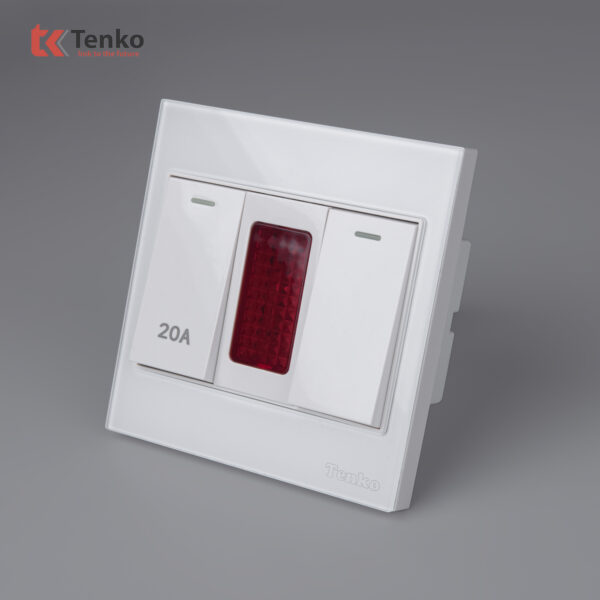 Công Tắc Đơn Và Công Tắc 20A Kính Cường Lực Tenko TK-V18-081 – Giải Pháp Điều Khiển Điện Hiện Đại, Bền Bỉ